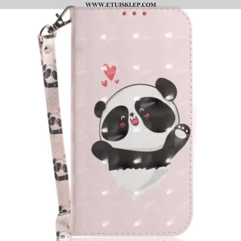 Obudowa Etui Na Telefon do Oppo Reno 8 Pro Panda Love Ze Smyczą